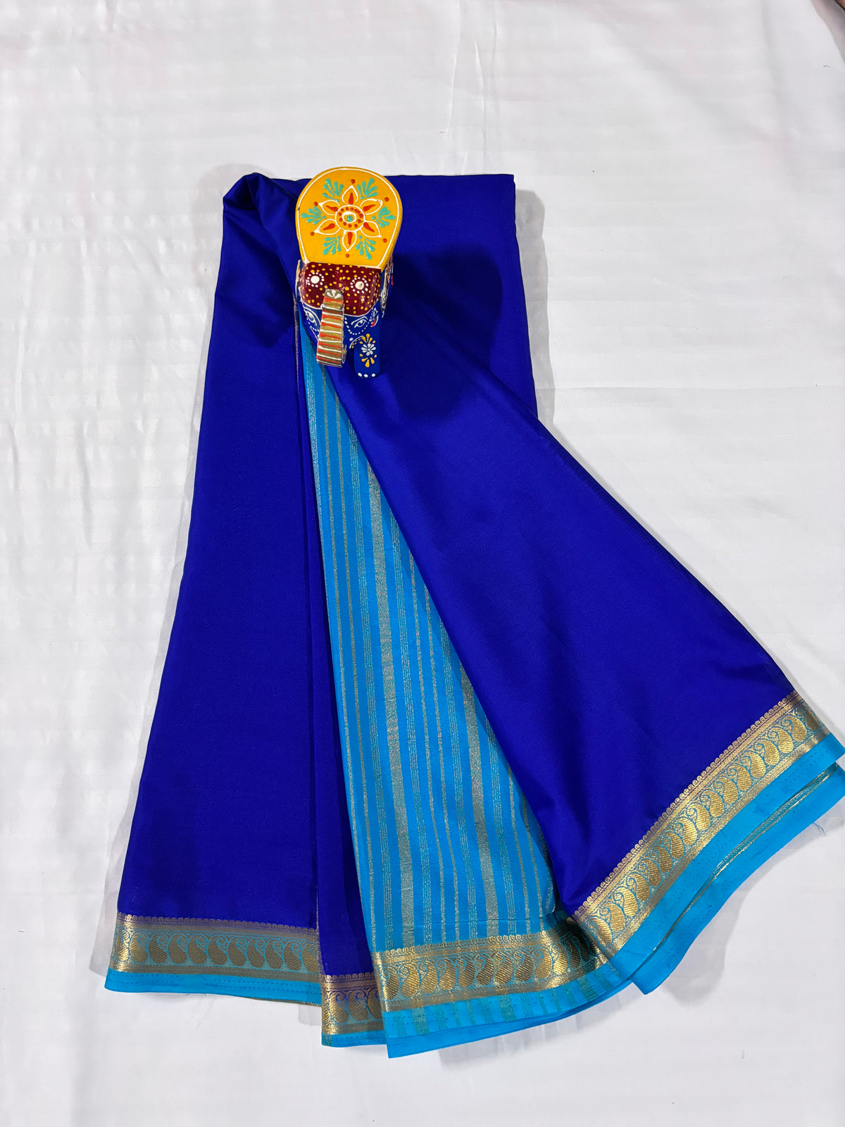 Semi Crepe Sarees - Mango border